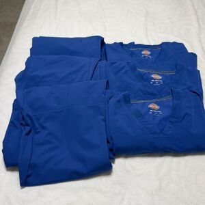 Dickies Royal Blue Scrub Set | 3 Pair | XL Tops and XL Tall Pants